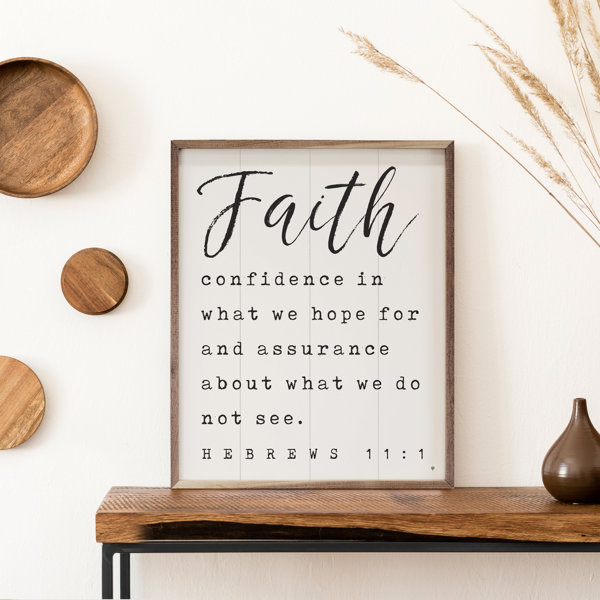 Trinx Faith Hebrews 11 1 White Wayfair